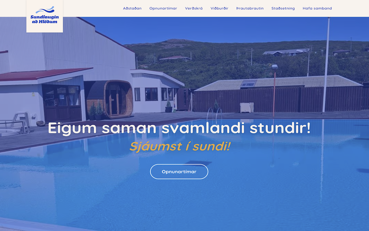 Sundlaugin að Hlöðum website